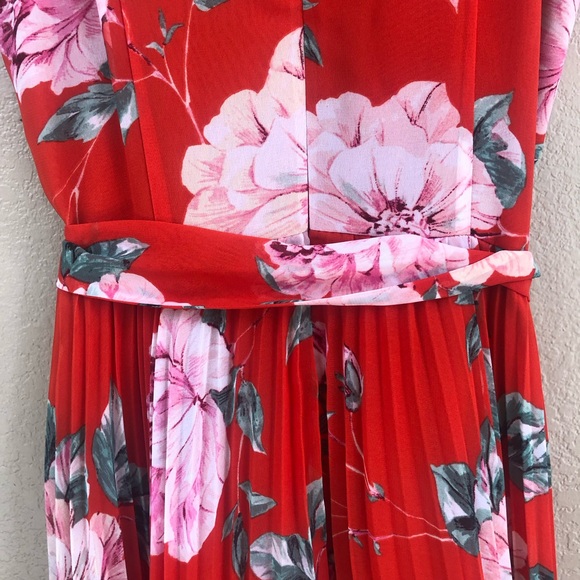 NWT Eliza J floral accordion pleated maxi dress. - Picture 13 of 15